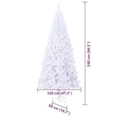 Kunstkerstboom met 300 LED Wit 240 cm PVC en staal