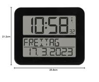TFA Dostmann 60.4512.01 Wandklok Zendergestuurd 258 mm x 212 mm x 30 mm Zwart - thumbnail