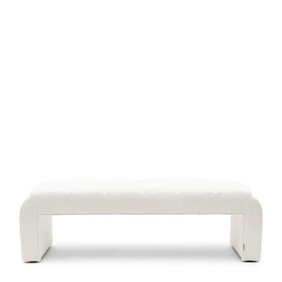 Rivièra Maison Eetkamerbank 'Brera' Bouclé, 160cm, kleur Simply White