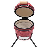 VidaXL Kamado barbecue 2-in-1 56 cm keramiek rood - thumbnail