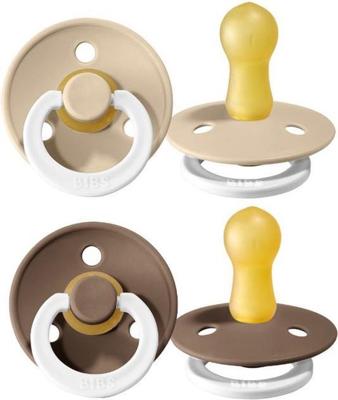 Bibs 2 Fopspeen Duo Glow In Dark Vanilla/oak