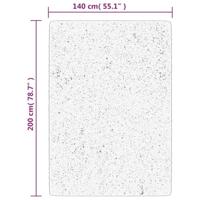 Vloerkleed OVIEDO laagpolig 140x200 cm zwart - thumbnail