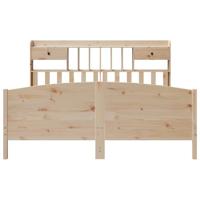 Bed met boekenkast zonder matras massief grenenhout 180x200 cm - thumbnail