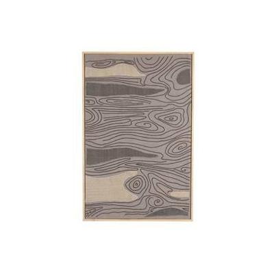 Zuiver Wanddecoratie 'Shallow' Mangohout en stof, 104 x 68cm