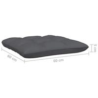 8-delige Loungeset met antracietkleurige kussens grenenhout - thumbnail