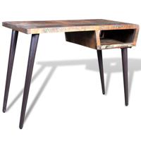 VidaXL Bureau met ijzeren poten gerecycled hout - thumbnail