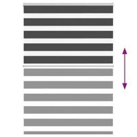 VidaXL Zebra rolgordijn 115x150 cm stofbreedte 110,9 cm zwart - thumbnail