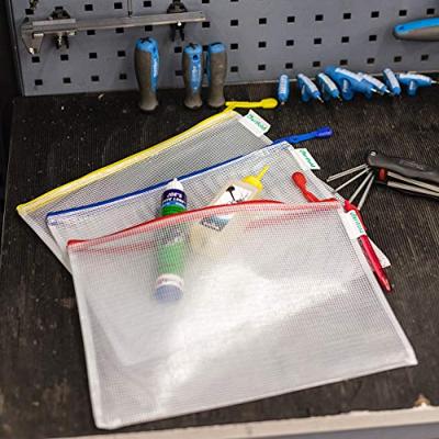 Opbergtas Tarifold met rits 175x125mm PVC blauw | 8 stuks