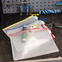 Opbergtas Tarifold met rits 175x125mm PVC blauw | 8 stuks - thumbnail