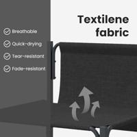 Tuinbankenset met kussen 13 pcs Zwart Staal - thumbnail