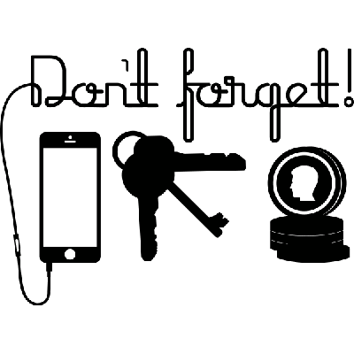 Don't forget - Muursticker Don't forget - Muursticker