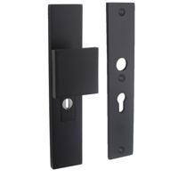 Intersteel Veiligheidsbeslag SKG3 rechthoekig duwer/geen kruk PC55mm kerntrekbeveiliging - mat zwart - thumbnail