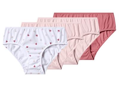 esmara Set van 4 kinder onderbroeken (Roze/Wit, 134/140)