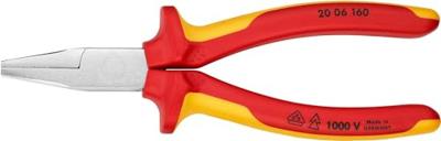 Knipex Platbuigtang zwart geatramenteerd met kunststof bekleed 160 mm - 2001160 - thumbnail