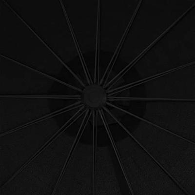 VidaXL Zweefparasol met aluminium paal 3 m zwart