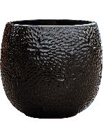 Pot Marly Black ronde zwarte bloempot voor binnen en buiten 41x38 cm - thumbnail