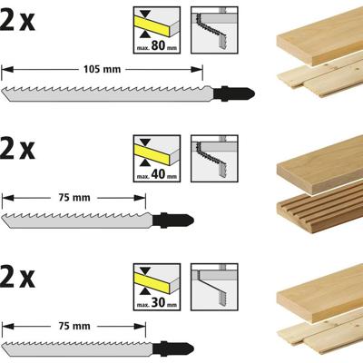 Wolfcraft 2377000 Set decoupeerzaagbladen + zakmes 1 stuk(s)