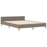 Bedframe met hoofdeinde Taupe 160 x 200 cm Stof - thumbnail