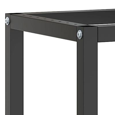 Werkbankframe 190x50x79 cm metaal matzwart en matrood - thumbnail