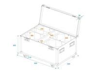 Roadinger ROADINGER Flightcase 4x LED THA-100F/THA-120PC - thumbnail
