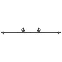 Doos met onderdelen voor schuifdeur 183 cm staal zwart - thumbnail