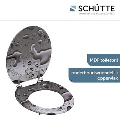 Schutte MDF WC-bril GREY STEEL 80023
