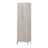 WOOOD Opbergkast 'New Gravure' Grenenhout, 210 x 60cm, kleur Dust - thumbnail