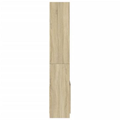 Hoge kast 63x33x180 cm bewerkt hout sonoma eikenkleurig