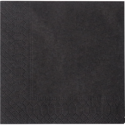 Servetten 24x24cm 1 laags 300 stuks zwart