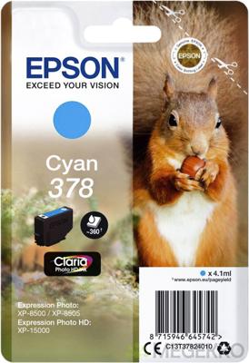 Epson 378 4.1ml 360pagina's Cyaan inktcartridge - [C13T37824010]