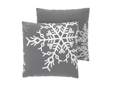 LIVARNO Set van 2 fleece kussenslopen 60 x 50 cm (Sneeuwvlokken)