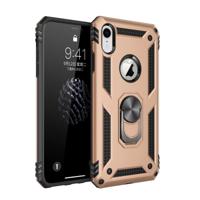 Sergeant Armor Shockproof TPU + PC Protective Case for iPhone XR with 360 Degree Rotation Holder (Gold) - thumbnail