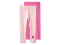 lupilu Set van 2 kinder leggings (Lichtroze, 98/104) - thumbnail
