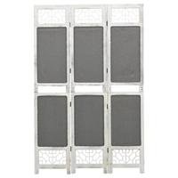 Kamerscherm met 3 panelen 105x165 cm stof grijs - thumbnail