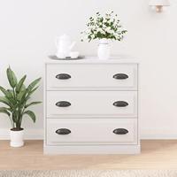 Dressoir 70x35,5x67,5 cm bewerkt hout wit - thumbnail