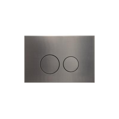 Bedieningsplaat Qeramiq Push Met DualfFush Frontbediening Metaal Rond Gunmetal Bedieningsplaat Qeramiq Push Met DualfFush Frontbediening Metaal Rond Gunmetal