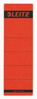 Leitz rugetiketten, zelfklevend, ft 6,1 x 19,1 cm, pak van 10 stuks, rood - thumbnail