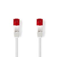 CAT6-kabel | RJ45 Male | RJ45 Male | U/UTP | 1.00 m | Snagless | Plat | PVC | Wit - thumbnail