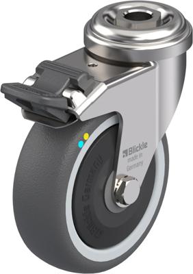Blickle LRXA-PATH 75KFD-FI-ELS Zwenkwiel met rem Wieldiameter: 75 mm Draagvermogen (max.): 65 kg 1 stuk(s)