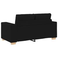 Loveseat bank 120 cm stof zwart - thumbnail