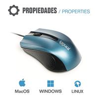 Muis iggual ERGONOMIC-RL 800 dpi Blauw Zwart/Blauw - thumbnail