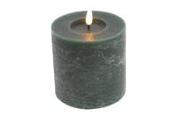 Stompkaars rustiek LED rond Lyon S donkergroen hoogte 10 x 10 cm - thumbnail