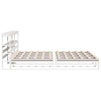 Bedframe zonder matras massief grenenhout wit 180x200 cm - thumbnail
