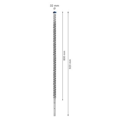 Bosch Accessories EXPERT SDS max-8X 2608900257 Hamerboor 1 stuks 32.00 mm Gezamenlijke lengte 920 mm SDS-Max 1 stuk(s) - thumbnail