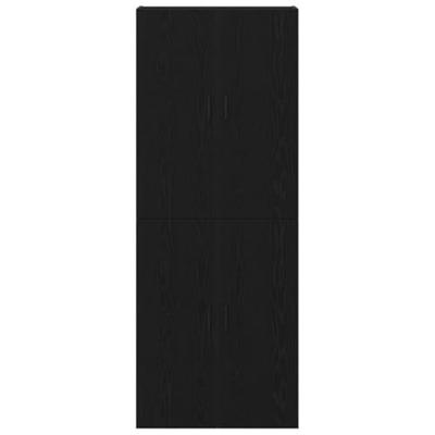 Wandkast 2 pcs Zwart eiken 69.5 x 34 x 90 cm Bewerkt hout