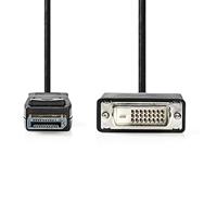 Nedis ccgp37200bk20 displayport - dvi-kabel displayport male - dvi-d 24+1-pins male 2,0 m zwart - thumbnail