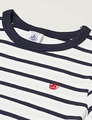Gestreepte pyjama jongen PETIT BATEAU ecru Gestreepte pyjama jongen PETIT BATEAU ecru