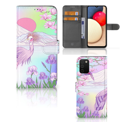 Samsung Galaxy A03s | Telefoonhoesje | Met pasjeshouder | Bird