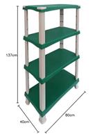 Bama futuro opbergsysteem 4 planken 80x40x137 cm groen - thumbnail