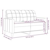 Tweezitsbank 120 cm fluweel bruin - thumbnail